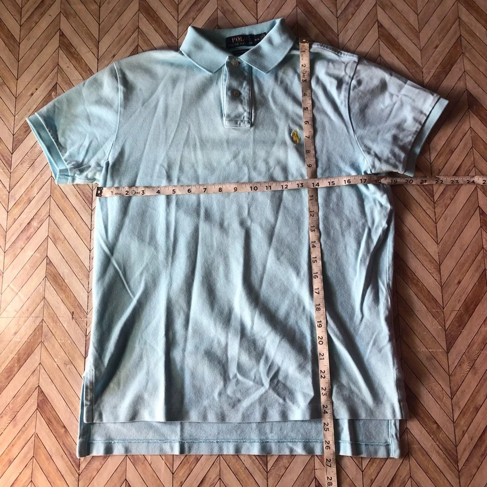 Polo Ralph Lauren Custom Fit Short Sleeve Blue Polo Size Medium